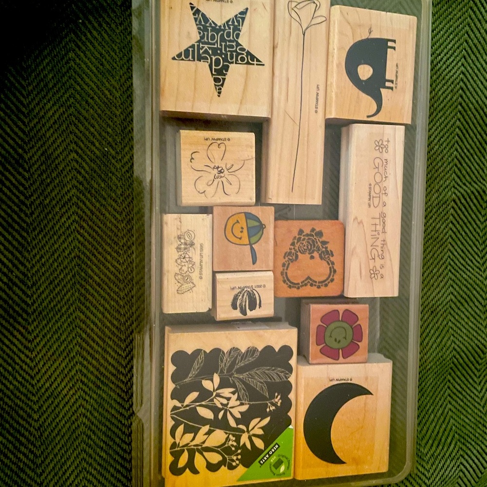 Wooden Stamp Set with Various Designs